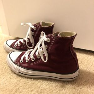 Classic maroon high top converse